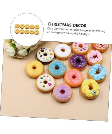 Uonlytech 20 Pcs Donut Decoration Blush Decor Bling Decor Lovely Ornament Child Accessories Earth Tones - Buy Online on GoSupps.com