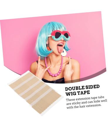 Beatifufu 5 Sheets Double-sided Tape Adhesive Hold Wig Tape Wig Tape Strips Two Sided Tape 2 Side Adhesive Hair Tapes Hair Extension Tape Double Sides Tape Double Sided Sticky Tape Mini Tape 2X0.5X0.1CM Khaki - Buy Online on GoSupps.com