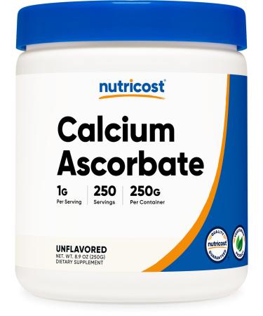 Nutricost Calcium Ascorbate Powder 250G (Unflavored 250 Servings) - Vitamin C and Calcium Complex Non-GMO Vegan