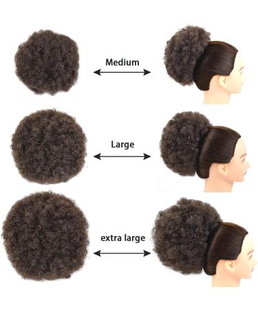 Short Kinky Curly Afro Puff Drawstring Ponytail Extension - Large 4# | Clip-In Bun Hairpiece for Women - Buy Online on GoSupps.com