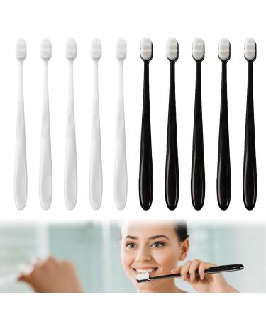 10 pieces nano toothbrush toothbrush soft with 20 000 bristles soft micro manual gum toothbrush brisk foresbrush for fragile gums adult children