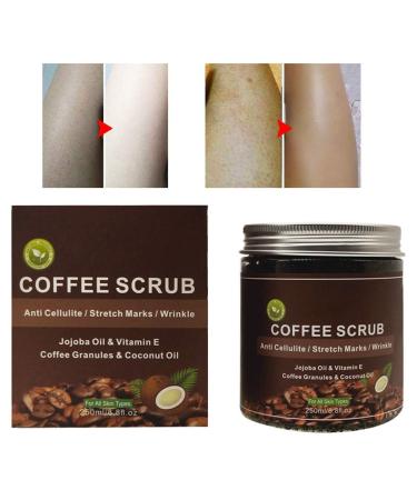 Natural Coffee Body Peeling & Dead Sea Salt Scrub | Anti-Cellulite Exfoliation for Men & Women - Buy Online on GoSupps.com