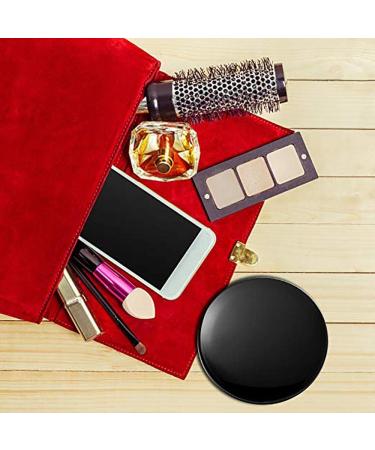 Portable Folding Mirror with LED Light 10X Magnifying Glass 12 Lamp Bead Mini Mirror Black - Buy Online on GoSupps.com