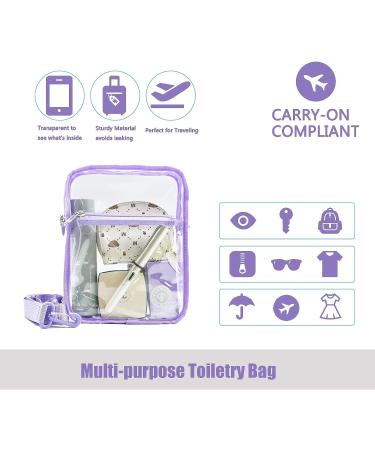 FARMARK Clear Purple Crossbody Stadium Bag | PVC Clear Purse for Concerts & Sports Events - Buy Online on GoSupps.com