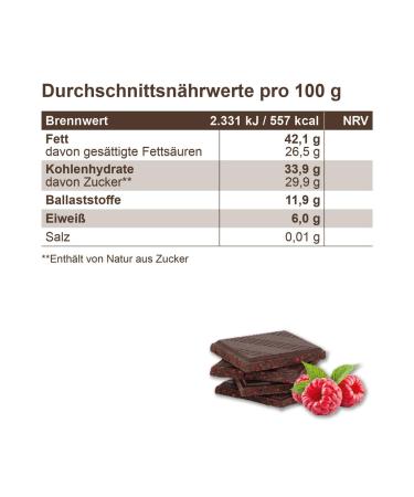 Makri Bio Dattel Chocolate - Vegan Fair Trade No Refined Sugar Raspberry 57% - Enjoy Healthy Indulgence - Buy Online on GoSupps.com