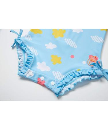 Bonverano Baby Girls Long Sleeve Swimsuit with UPF 50+ Sun Protection | Size 2-3 Years | Cloud - Buy Online on GoSupps.com