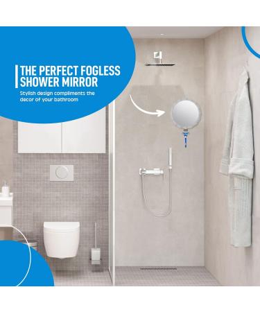 Jayour Heavy-Duty Fogless Shower Mirror | Anti-Fog Shaving Mirror with Razor Holder and Extra Solution - Buy Online on GoSupps.com