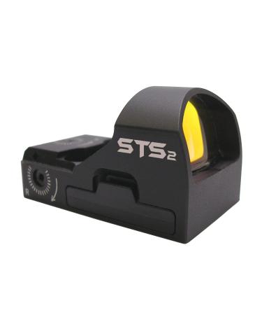 C-MORE Systems Micro Red Dot Sight STS2B, 1x Magnification, Made of Aircraft Grade Aluminum, Adjusts for Wind & Elevation, Ultra Bright, All Weather, Waterproof, Lightweight, Matte Black 6 MOA