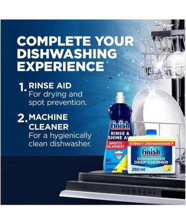 Finish | Finish Dishwasher Rinse & Shine Aid | Lemon| 400ml | For Drier Glasses and Spot Prevention (6 Pack) - Buy Online on GoSupps.com
