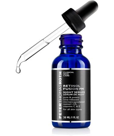 Peter Thomas Roth | Retinol Fusion PM Night Serum | Hydrating Retinol Facial Serum  1.5% Microencapsulated Retinol for Fine Lines  Wrinkles  Uneven Skin Tone  Texture and Radiance