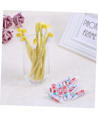 Minkissy 30-Piece Travel Toothbrush & Toothpaste Kit | Soft Bristles Oral Hygiene Set for Hotels & Travel - Buy Online on GoSupps.com