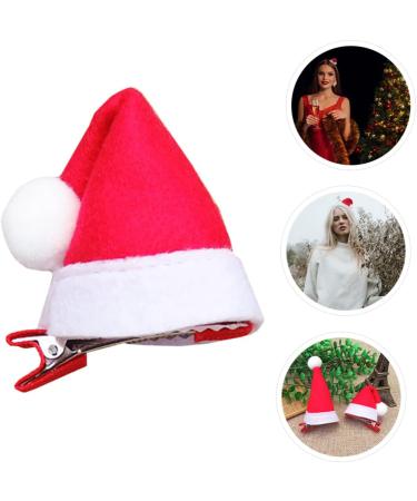 minkissy Hairpin Headgear Hair Barrettes for Girls Mini Hair Clips for Girls Mini Barrettes Santa Hat Hair Pin Christmas Hairpin Holiday Hair Pins Adorable Xmas Barrettes Xmas Hair Pin Iron - Buy Online on GoSupps.com