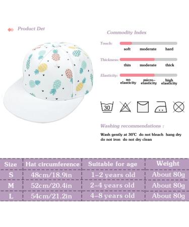 XYIYI Kids Baby Baseball Cap Adjustable Cotton Sun Hat for Boys and Girls 4-8 Years | Pineapple Design - Buy Online on GoSupps.com