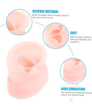 Lurrose 2pcs Silicone Ear Mold Piercing Tools - 3D Ear Jewelry Display & Practice Tool - Body Flesh Color - Anatomy Silicone Mold - Buy Online on GoSupps.com
