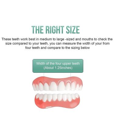 2 PCS Fake Teeth Veneers for Temporary Tooth Repair - Men and Women | Dental Veneers for Upper and Lower Jaw | Regain a Confident Smile with Bright White Results - Buy Online on GoSupps.com