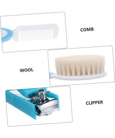 3pcs Wool Brush Wooden Hair Brush Baby Grooming Kit for Newborn Girls & Boys - Buy Online on GoSupps.com