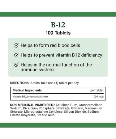 Nature's Bounty Vitamin B12 1000mcg 100 Tablets Helps the Body Metabolize Carbohydrates Fats and Proteins Helps in Normal Immune System Function and to Metabolize Energy Multi-colored (Packaging May Vary) - Buy Online on GoSupps.com