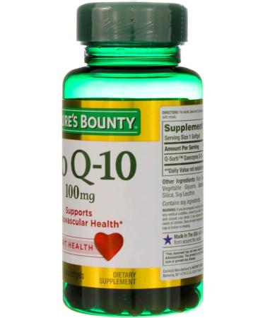 Nature's Bounty Co Q-10 100mg - 75 Rapid Release Softgels for Heart Health - Buy Online on GoSupps.com