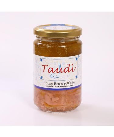 Taud Red Tonno in Oliva Oil - Taudi Preserved Glass Preserve Sicilian Artigianales 290g