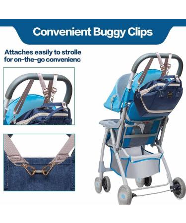 Caucko Baby Diaper Bag with Stroller Hook | Multifunctional Nylon Travel Backpack - Large Capacity Blue | Ideal for On-the-Go Parents - Buy Online on GoSupps.com