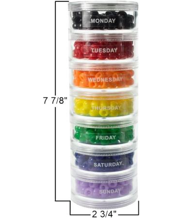 Buy GMS 7 Day Medicine Pill Organizer - Stackable Travel Pill Box for Vitamins & Supplements - Organize Daily & Weekly Medications - Large & Clear - Buy Online on GoSupps.com