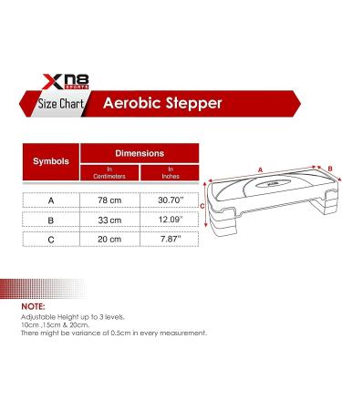 XN8 Adjustable Aerobic Stepper Exercise Step Platform with 3 Risers - Pink - Buy Online on GoSupps.com