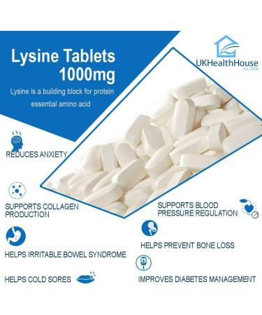 L-Lysine 1000mg Tablets (30 ct) - Pack of 1 | Essential Amino Acid Supplement - Buy Online on GoSupps.com