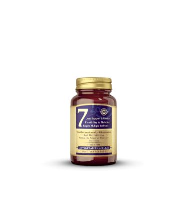Solgar 7 Vegetable Capsules - Supports Mobility Flexibility - Aids Release of Joint Enzymes - With Collagen and Vitamin C 30 Count (Pack of 1)