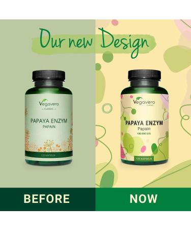 Papaya Enzyme Vegavero | 100% Natural Carica Papaya Fruit Extract | 120 Vegan Capsules - Buy Online on GoSupps.com