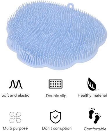 Shower Massager with Suction Cup | Soft Touch Foot Scrubber & Foot Care Tool - Blue - Buy Online on GoSupps.com