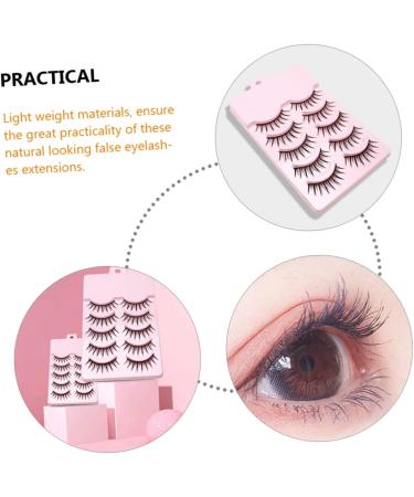 FRCOLOR 10 Pairs Fake eyelashes lash extension false lashes japanese segmented false eyelashes adhesives false eyelashes natural fake lashes short false eyelashes extend Miss fiber cross - Buy Online on GoSupps.com
