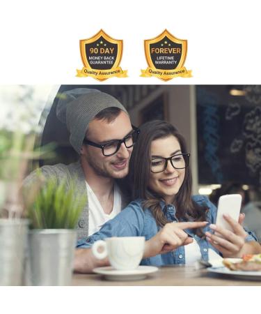 Buy Hunsquer Blue Light Glasses 8068 - 3-Pack for Men & Women | Black Toumin Pink | Anti-Glare Computer Glasses | International Shipping - Buy Online on GoSupps.com