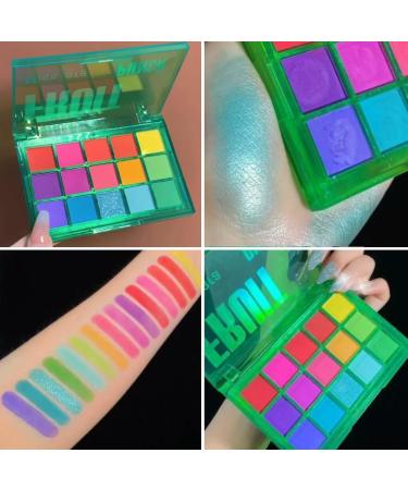 CARL Eyeshadow palette in 15 colors green blue purple matte shimmering colorful well pigmented green eyeshadow spring long lasting - Buy Online on GoSupps.com