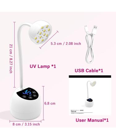 CGBE Mini UV Nail Lamp with Smart Auto Sensor and Display 12 Beads Mini Nail Lamp UV Lamps for Gel Nails with 4 Modes Portable LED Nail Lamp with USB Charging Cable in Salon Or DIY at Home - Buy Online on GoSupps.com