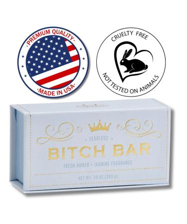 San Francisco Soap Company Btch Bars for Her - 10oz Fresh Amber & Jasmine | Chemical-Free All Skin Types Made in USA | International Shipping Available - Buy Online on GoSupps.com
