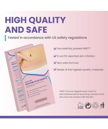 Silicone Scar Sheets for Keloid, C-Section, Tummy Tuck - Surgical Scar Treatment Gel Bandage - Buy Online on GoSupps.com