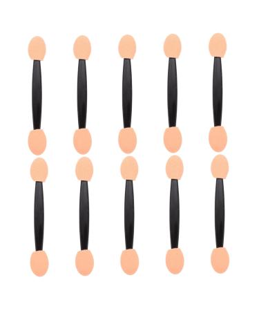 DOITOOL Disposable 100pcs Double Ended Eyeshadow Brush Sponge Dual-side Smudger Eyeshadow Stick Cosmetic Pointy Makeup Sponge 6.5x1.3cm Black