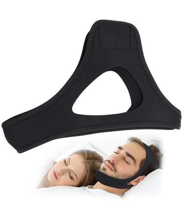 Airflow Jaw Strap Airflow Jaw Strap Air Flow Jaw Strap-Breathable Stop Snoring Chin Strap Snoring Solution Effective Stop Snoring Sleep Snore Reducing Aid for Women and Men(Black)