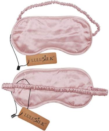 LULUSILK 100% Silk Adjustable Sleep Mask for Women & Men - Soft Comfortable Eye Mask in Pink - Buy Online on GoSupps.com