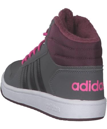 Adidas Unisex Kids Hoops Mid 2.0 Fitness Shoes - Grey Five/Core Black/Screaming Pink - Size 37 1/3 EU - International Shipping Available - Buy Online on GoSupps.com