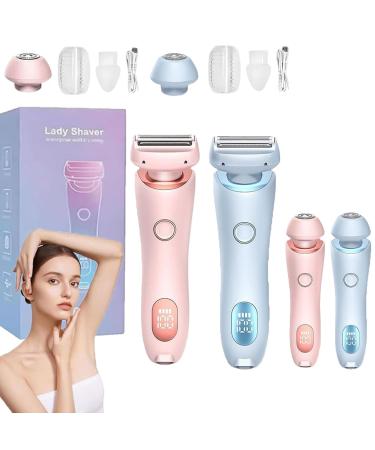 Skineo Shaver Pro Beauty Bloom Skineo Shaver Pro Dusk Razor For Women Bikini Legs Underarm Public Hairs Rechargeable Trimmer With Detachable Head Cordless Wet Dry Use (2pcs)