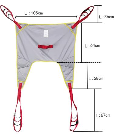 Lift Sling for Toileting Medical Transfer Sling Heavy Duty Divided Leg Shower Sling for Patient Lifts Full Body Sling with Head Support for Hospital Home and Nursing Homes - Buy Online on GoSupps.com