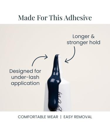 FlutterHabit Adhesive Lash Glue for Eyelash Extensions | All-Day Hold & Effortless Long-Lasting Cluster Lashes - Black All-in-One Solution - Buy Online on GoSupps.com