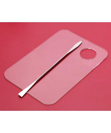 ONLYKXY 2-Piece Acrylic Makeup Palette & Spatula Set - Cosmetic & Nail Art Mixing Tools - Buy Online on GoSupps.com