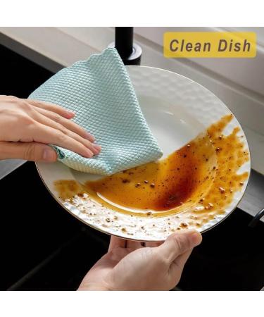 Highly Effective Glass Cleaning Towel Cleaning Cloth Absorbent Kitchen Towel 25x25cm Glass and Dish Cloths (Color : Green Size : 5Pcs) 5Pcs Green - Buy Online on GoSupps.com