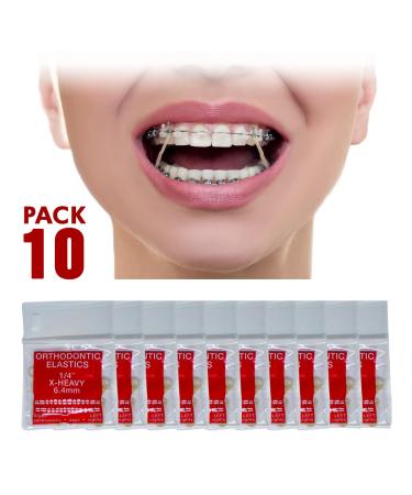 Orthodontic Intraoral Elastics - 1000PCS - Extra Heavy 1/4" 8oz Surgical Latex - Made in USA - Orthodentalusa Corp - Buy Online on GoSupps.com