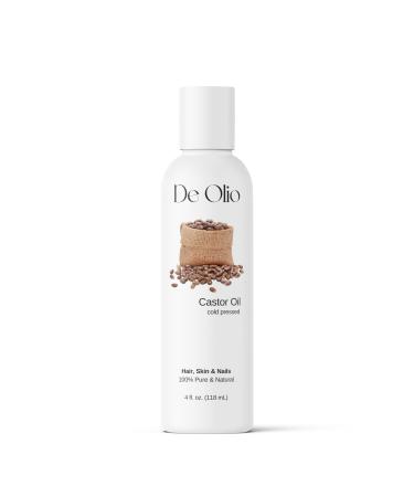 | Castor Oil | 100% Pure & Natural | Face Hair and Body | Cold Pressed | Soap Making & Massage | Carrier Oil | Eyebrows & Eyelashes | 4fl. oz. (118 mL) 4 Fl Oz (Pack of 1)