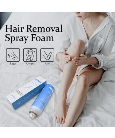 300ml Hair Removal Spray Foam for Women & Men - Painless Depilatory for Pubic Area, Bikini, Body, Legs, and Armpit - Natural Gentle Formula - 10.1 Fl Oz Cucumber - Buy Online on GoSupps.com