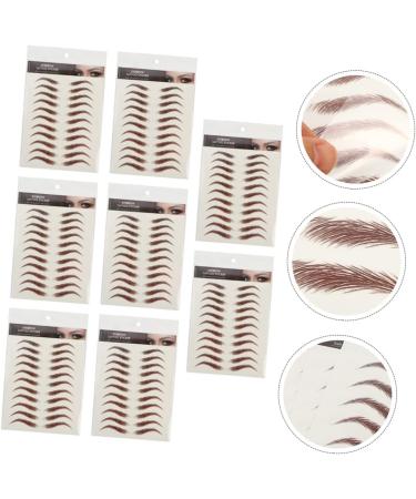 FOMIYES 54 Sheets Waterproof Eyebrow Stickers Waterproof Stickers Makeup Brow Sticker Temporary Brow Tattoos - Buy Online on GoSupps.com