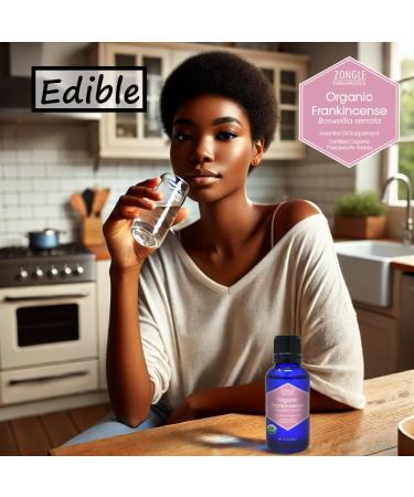 Organic Frankincense Essential Oil 100% Pure - Edible Food Grade Skin & Pain Relief - Zongle Therapeutics 1 OZ - Buy Online on GoSupps.com
